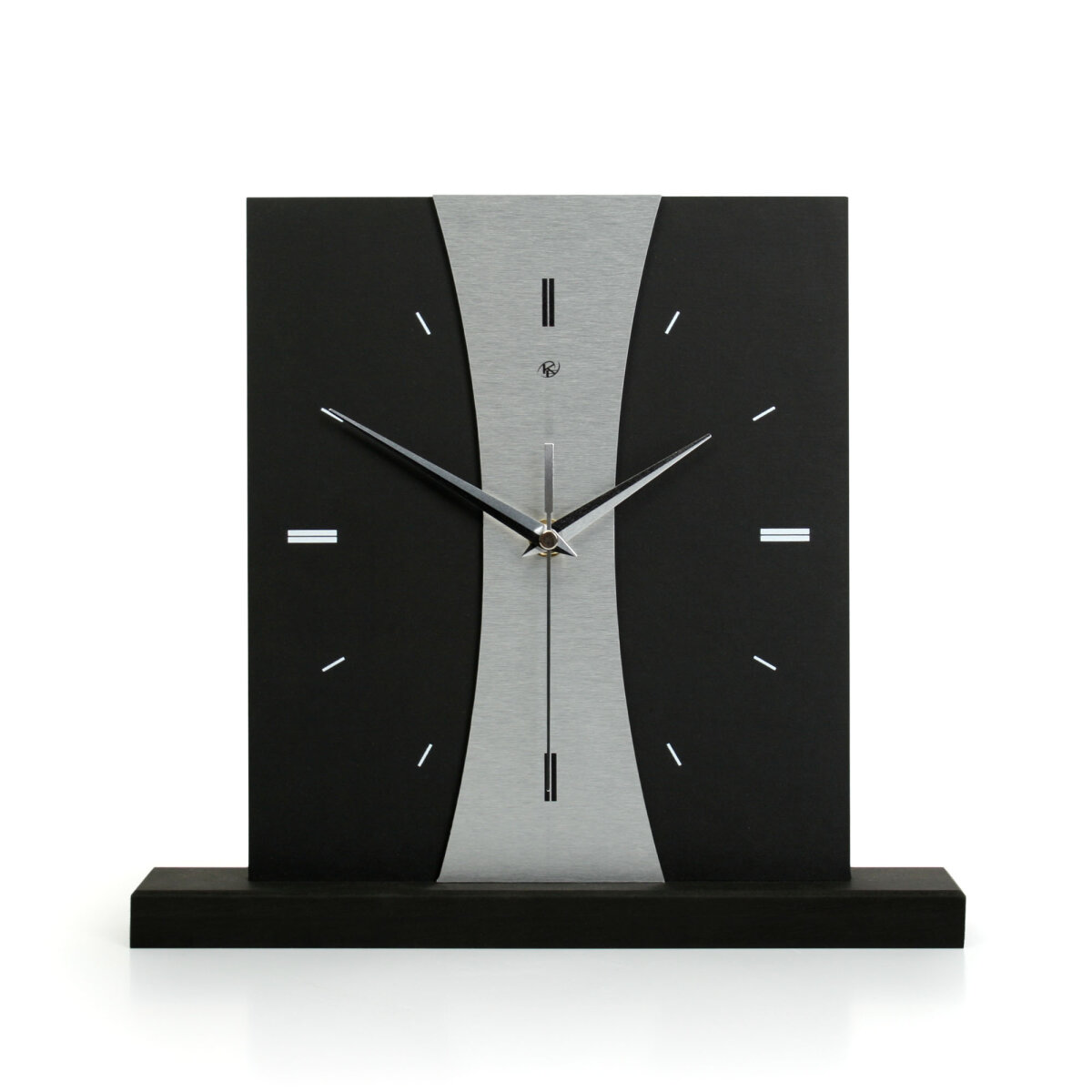 Stripe Designer-Standuhr aus MDF – Design-Applikation & leises Uhrwerk