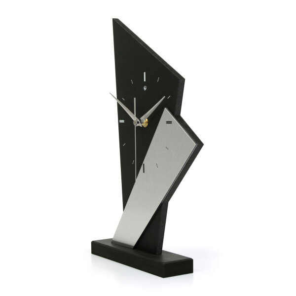 Arrow Designer-Standuhr aus MDF – Design-Applikation & leises Uhrwerk
