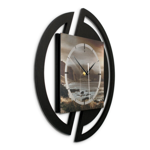 Runde 3D Designer-Wanduhr „Küste“ in...