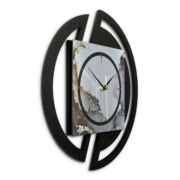 Runde 3D Designer-Wanduhr „Abstract Water“ in...