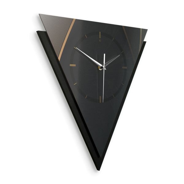 Dreieckige 3D Designer-Wanduhr „Dark...
