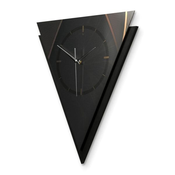 Dreieckige 3D Designer-Wanduhr „Dark...