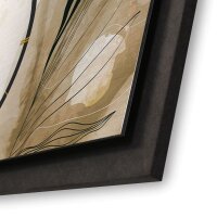 3D Wanduhr "Brown" aus gebürstetem Aluminium & MDF quer mit leisem Funk- oder Quarzuhrwerk