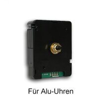 Funkuhrwerk (Gewindel&auml;nge ca. 9mm) inkl. Zeiger-Satz z.B. f&uuml;r unsere Alu-Uhren