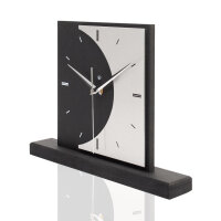 Moon Designer-Standuhr aus MDF – Design-Applikation & leises Uhrwerk