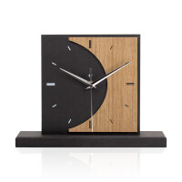 Moon Designer-Standuhr aus MDF – Design-Applikation & leises Uhrwerk