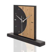 Moon Designer-Standuhr aus MDF – Design-Applikation & leises Uhrwerk