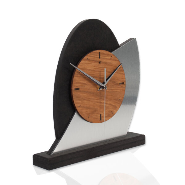 Silver Dome Designer-Standuhr aus MDF –...