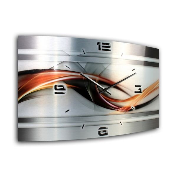 Abstrakt Metallic Designer-Wanduhr mit leisem Uhrwerk aus...