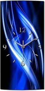 Wanduhr Abstrakt "Blau Metallic" aus...