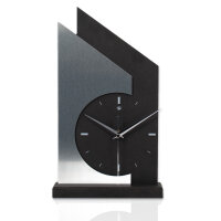 Skyscraper Designer-Standuhr aus MDF – Design-Applikation & leises Uhrwerk