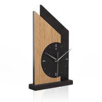 Skyscraper Designer-Standuhr aus MDF – Design-Applikation & leises Uhrwerk