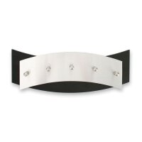 Designer Schl&uuml;sselbrett aus Holz und geb&uuml;rstetem Aluminium in modernem Metallic-Look