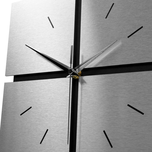 Squares Designer-Standuhr aus MDF – Design-Applikation & leises Uhrwerk