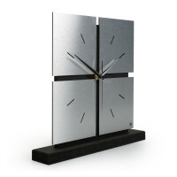 Squares Designer-Standuhr aus MDF – Design-Applikation & leises Uhrwerk