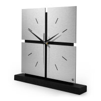 Squares Designer-Standuhr aus MDF – Design-Applikation & leises Uhrwerk