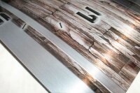 Stein Metallic Designer-Wanduhr mit leisem Uhrwerk aus Alu