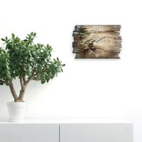 Design-Wanduhr "Oliven" aus Naturholz mit fl&uuml;sterleisem Uhrwerk | B-Ware