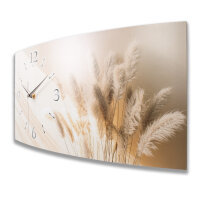 Pampas Relax Designer-Wanduhr mit leisem Uhrwerk aus Alu