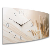 Pampas Relax Designer-Wanduhr mit leisem Uhrwerk aus Alu