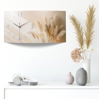 Pampas Relax Designer-Wanduhr mit leisem Uhrwerk aus Alu