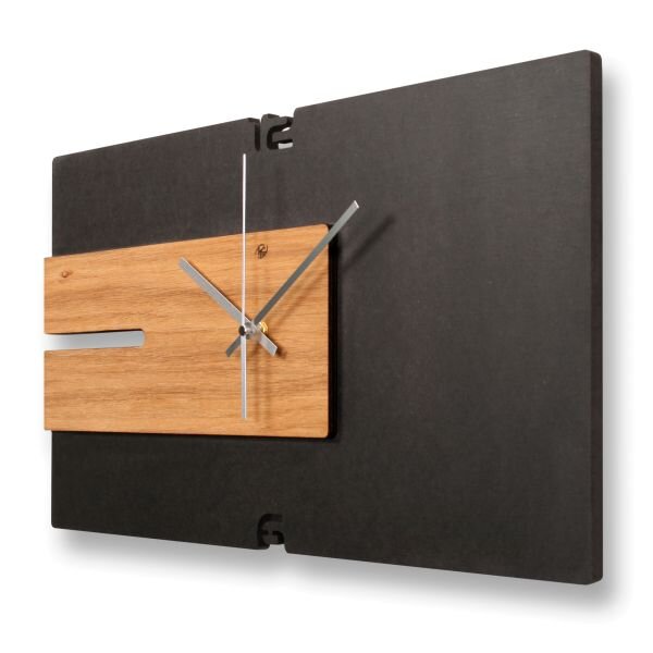 Designer Wanduhr aus Holz mit leisem Funk- oder Quarzuhrwerk
