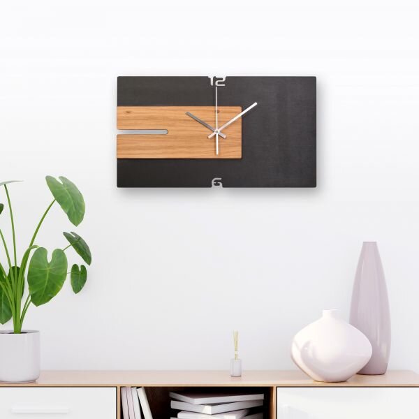 Designer Wanduhr aus Holz mit leisem Funk- oder Quarzuhrwerk