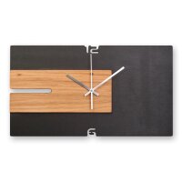 Designer Wanduhr aus Holz mit leisem Funk- oder Quarzuhrwerk