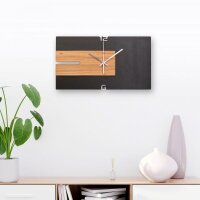 Designer Wanduhr aus Holz mit leisem Funk- oder Quarzuhrwerk