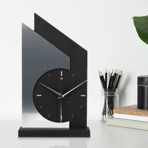 Standuhr „Skyscraper Silver“ aus Holz –...