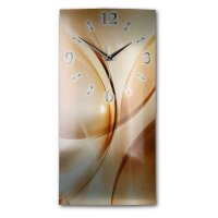 Abstrakt Gold Designer-Wanduhr mit leisem Uhrwerk aus Alu