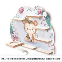 Sammel-Regal "Kleiner Affe" für Musikbox und Figuren fürs Kinderzimmer aus MDF