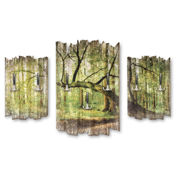 Gebogener Baum Shabby chic 3-Teiler Garderobe aus MDF