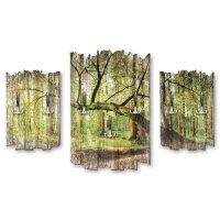 Gebogener Baum Shabby chic 3-Teiler Garderobe aus MDF