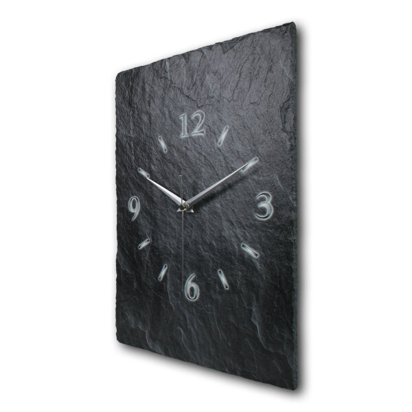 Design-Wanduhr "Schiefer" aus Stein (Beton) mit...
