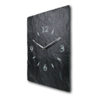 Design-Wanduhr "Schiefer" aus Stein (Beton) mit flüsterleisem Uhrwerk | B-Ware