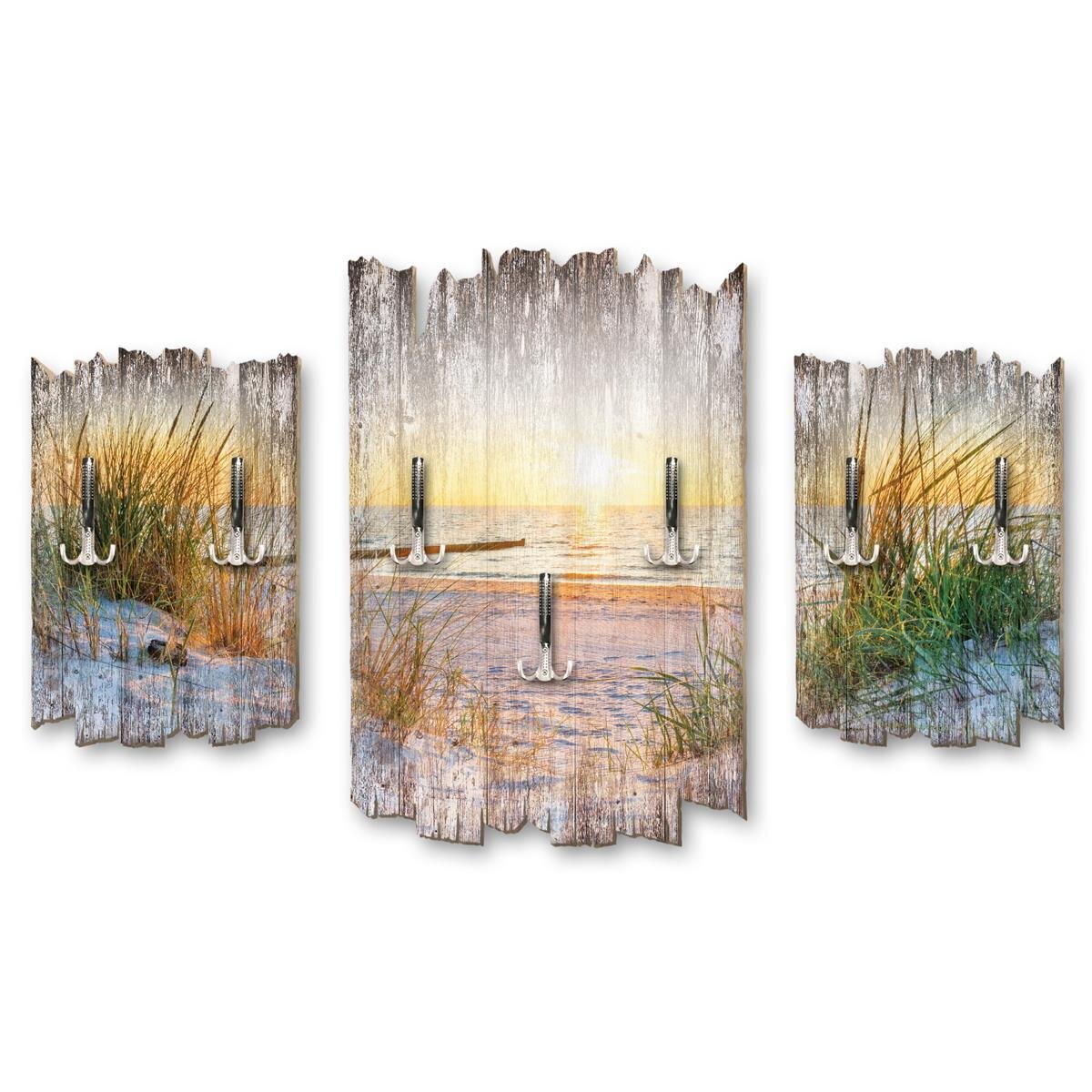 Strand Shabby chic 3-Teiler Garderobe aus MDF
