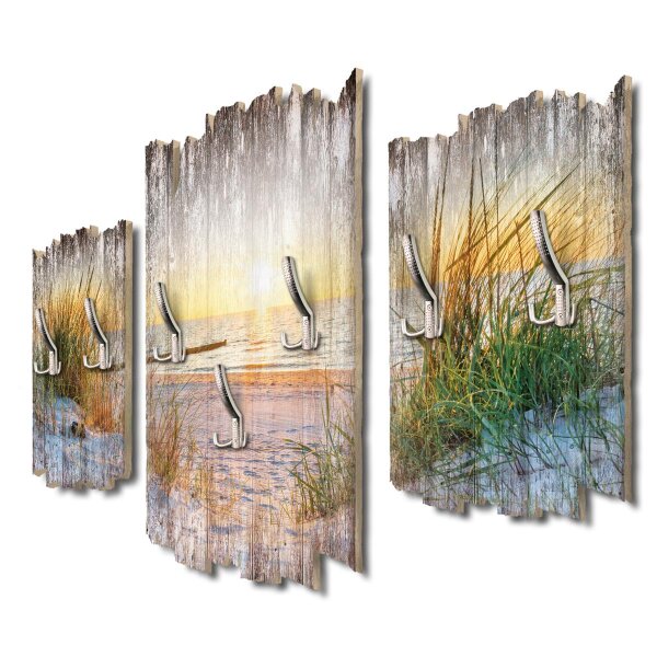 Strand Shabby chic 3-Teiler Garderobe aus MDF