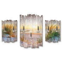 Strand Shabby chic 3-Teiler Garderobe aus MDF
