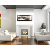 Waves &ndash; 3D Alu Metallic Wandbild aus geb&uuml;rstetem Aluminium