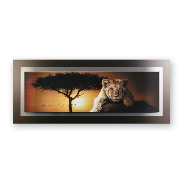 Afrika &ndash; 3D Alu Metallic Wandbild aus...