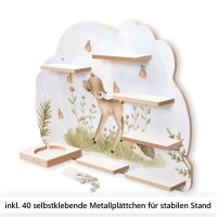 Sammel-Regal "Kleines Reh" für Musikbox und Figuren fürs Kinderzimmer aus MDF