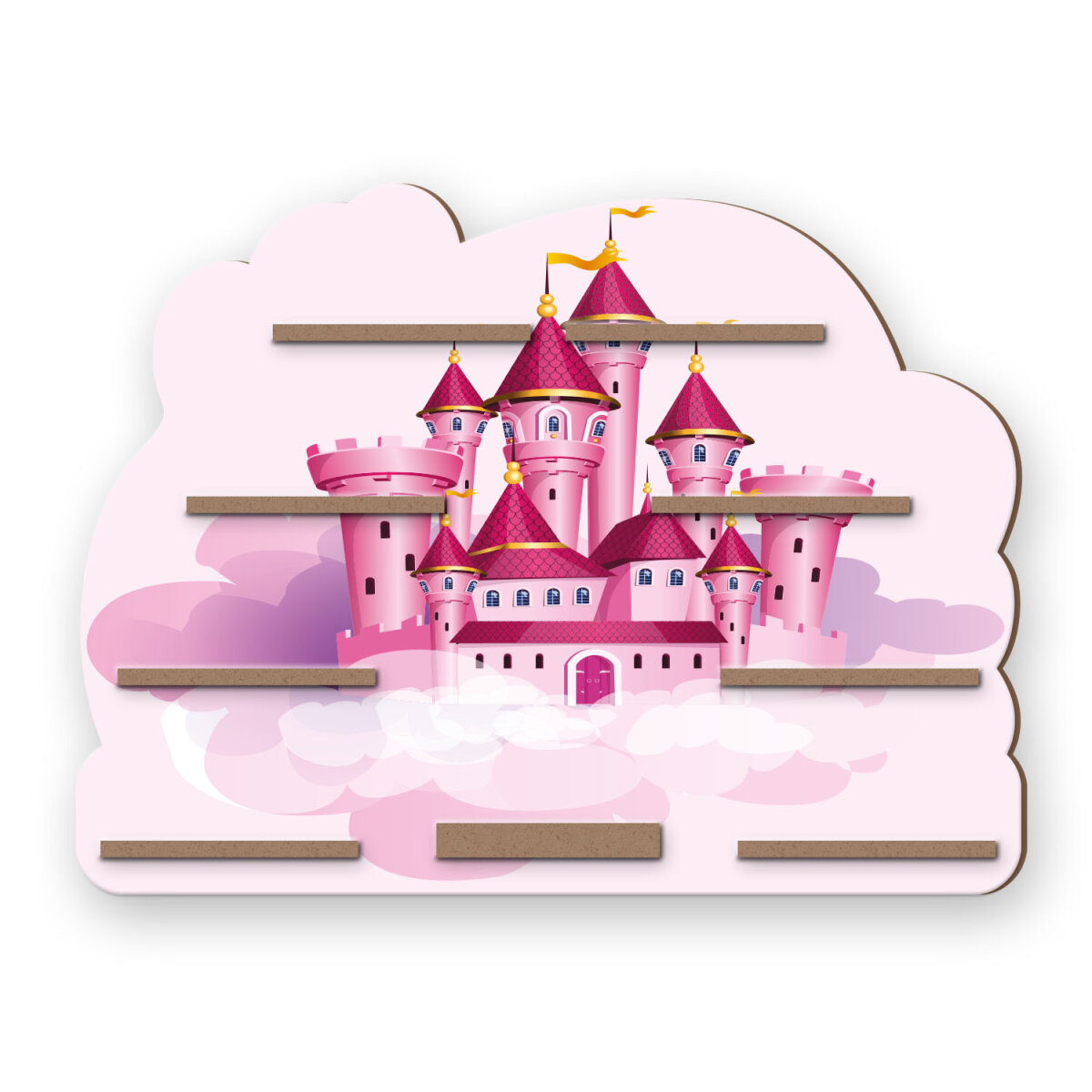 Märchenschloss Tonie-Regal für Musikbox und Figuren fürs Kinderzimmer aus MDF