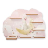 Hasenmama & Baby Musikbox-Regal aus MDF &ndash; passend f&uuml;r Toniebox&reg; & Figuren