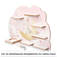 Sammel-Regal "Hasenmama & Baby" für Musikbox und Figuren fürs Kinderzimmer aus MDF