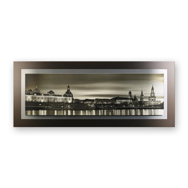 Dresden &ndash; 3D Alu Metallic Wandbild aus...