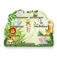 Dschungel Tonie-Regal für Musikbox und Figuren fürs Kinderzimmer aus MDF