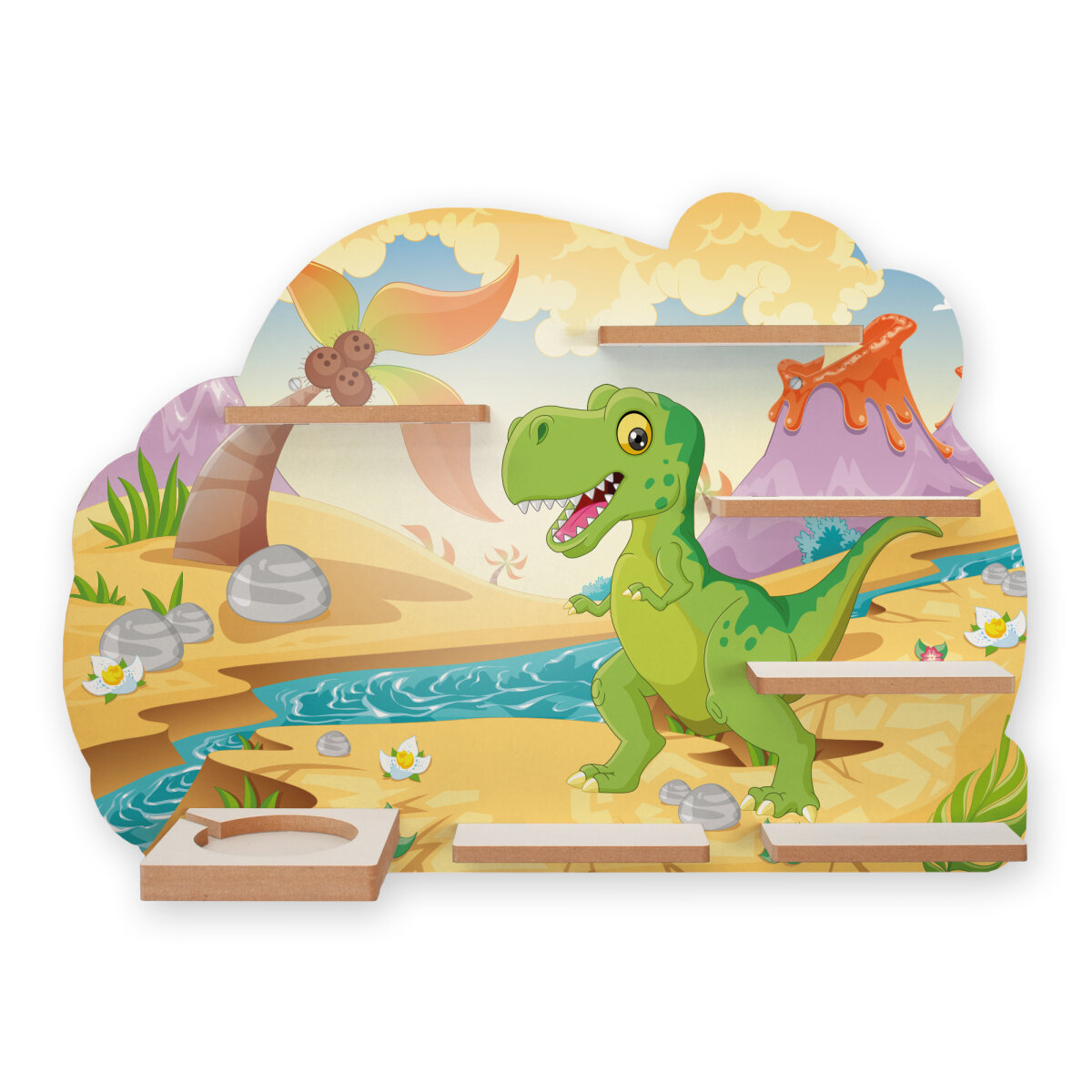 Little Dino Musikbox-Regal aus MDF &ndash; passend f&uuml;r Toniebox&reg; & Figuren