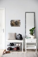 Schlüsselbrett "Elefanten" aus Holz im Shabby-Style mit 5 Haken