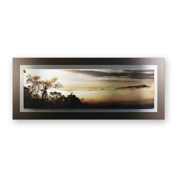 Sonnenaufgang &ndash; 3D Alu Metallic Wandbild aus...